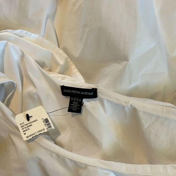 Saks Fifth Avenue Dress, white. Size m - Picture 4 of 7